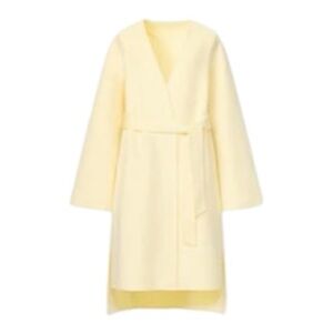 Uniqlo C Double Face Wrap Coat Yellow Size S